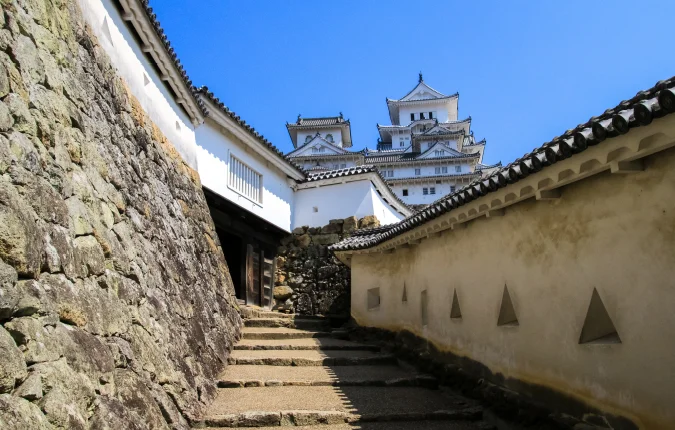姫路城に続く階段