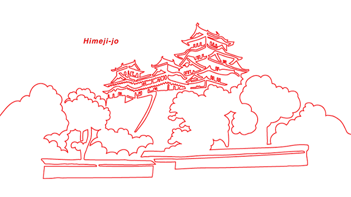 Il castello di Himeji Illuminazione del castello di Himeji